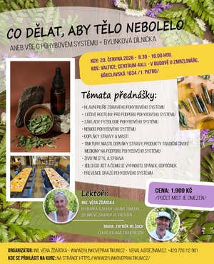 bylinkova akce valtice 20 6 2026 co delat aby telo nebolelo aneb vse o pohybovem systemu bylinkova dilnicka