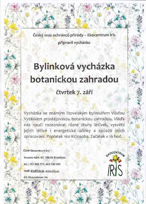 bylinkova vychazka botanickou zahradou vlada vytasek