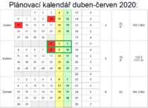 planovaci kalendar duben kveten cerven 2020